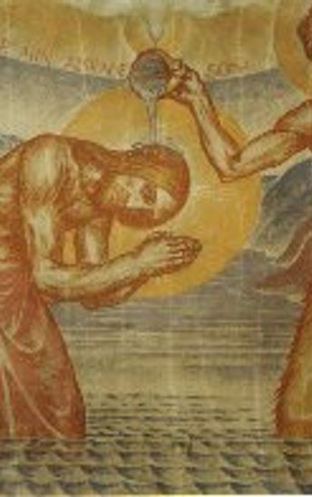 Målningen av Jesu dop i det gamla dopkapellet